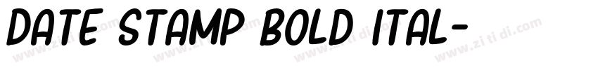 Date Stamp Bold Ital字体转换